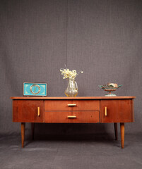 old vintage furniture on a dark background