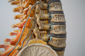 Examining patient medically anatomically including vertebral body arch, spinous annulus fibrosus, nucleus pulposus AI Generative