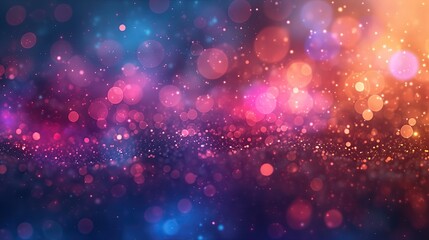 Obraz premium Purple Bokeh Light Digital Art Wallpaper, Radiant Contemporary Abstract Artwork Background, Vibrant Backdrop Concept, Web Graphic Design Banner