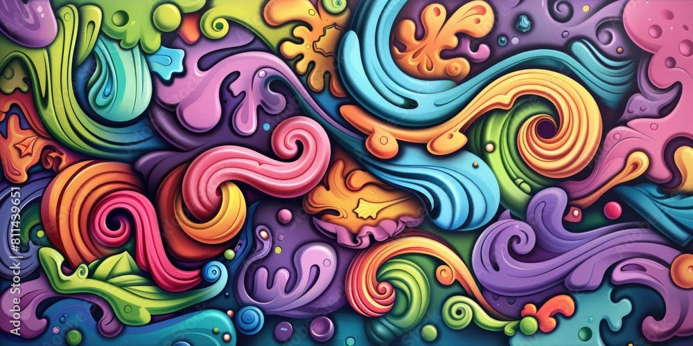 Poster a colorful abstract background with bright colors and a wavy pattern. aig51a.
