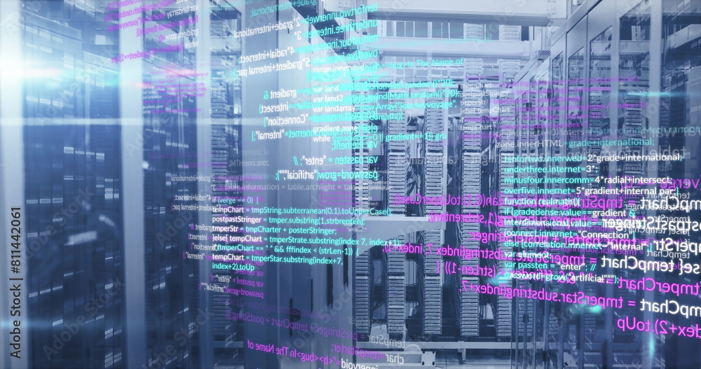 Poster image of data processing over computer servers