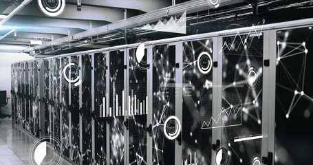 Image of data processing over computer servers