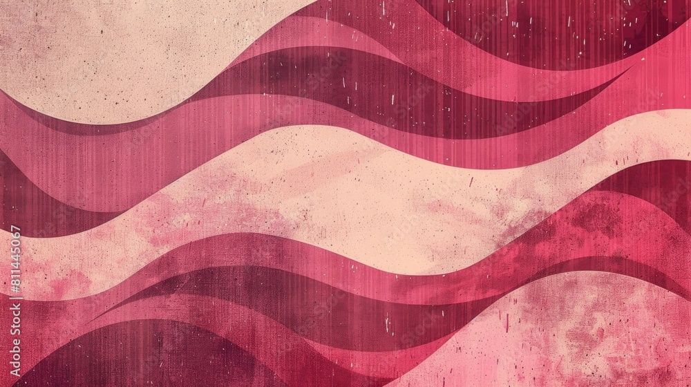 Poster gradient of magenta waves paired with digital noise and grain texture creates an abstract y2k backdr