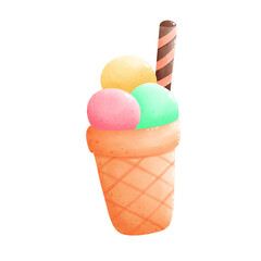 ice cream cone isolated