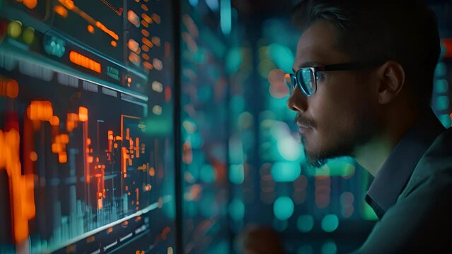 Businessmen view charts and graphs that display market growth trends. Utilize these valuable data to make strategic decisions and leverage emerging opportunities.