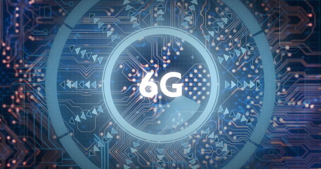 Image of 6g text over network of connections
