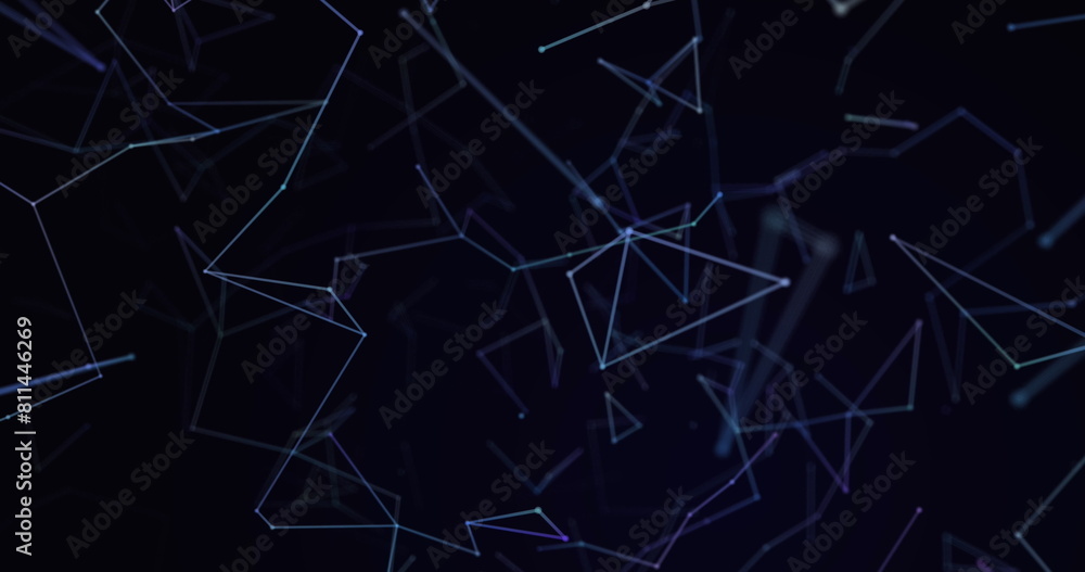 Poster image of data processing over black background