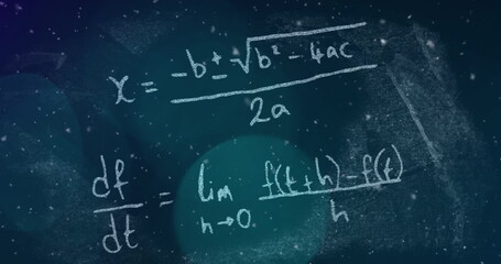 Image of spots over mathematical equations