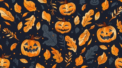 Halloween festival seamless pattern design