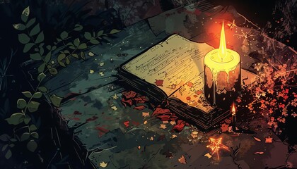 A digital banner advertising a virtual workshop on modern witchcraft, with plenty of copy space for event details