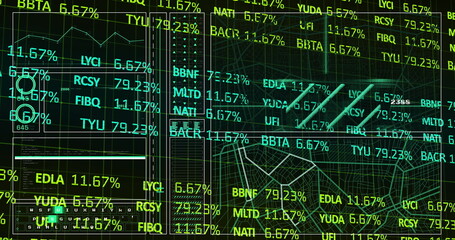 Image of black background over data processing