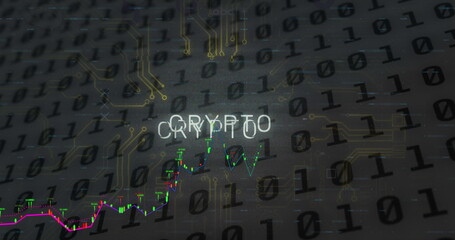 Image of data processing over crypto text