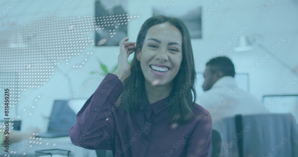 Poster image of data processing and data processing over diverse business people