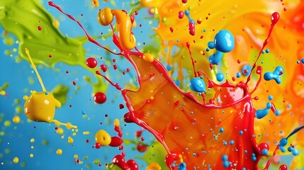 colorful paint splashes HD 8K wallpaper Stock Photographic Image , colorful Splattering wallpaper HD 