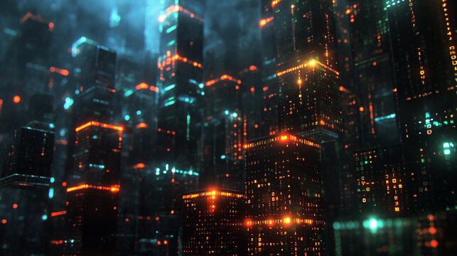 digital data cubes with binary codes, futuristic technology background, modern cyber tech wallpaper, business background 