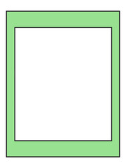 シンプルなフレーム3（緑）