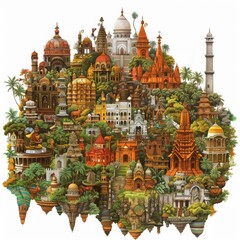 Fototapeta premium hindu world on white background