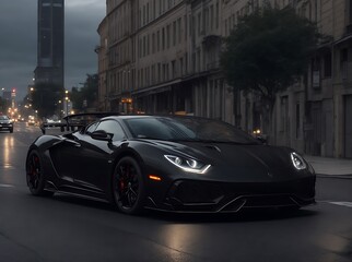 cars in the street in the city 