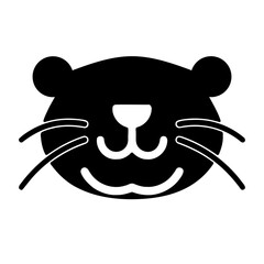 otter head icon, otter icon sign