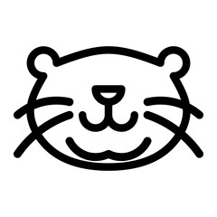 otter head icon, otter icon sign
