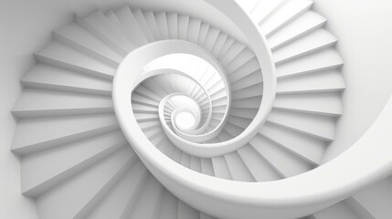 A mysterious staircase spiraling into oblivion, Ai Generated