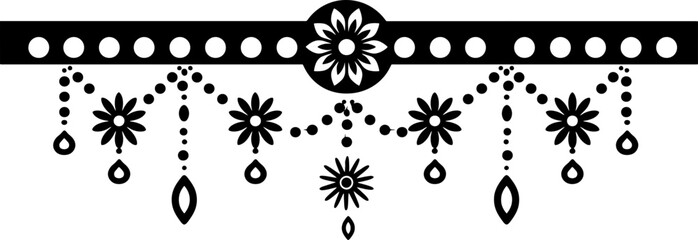 Decorative indian wedding border line