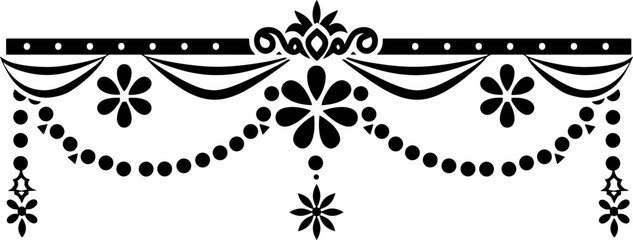 Fototapeta premium Decorative indian wedding border line