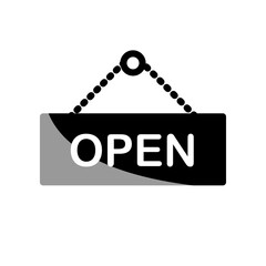 Signboard open tag icon PNG