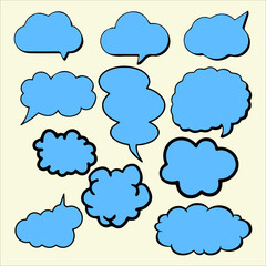 set of bubbles blue