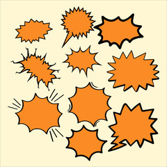 orange set of speech bubbles