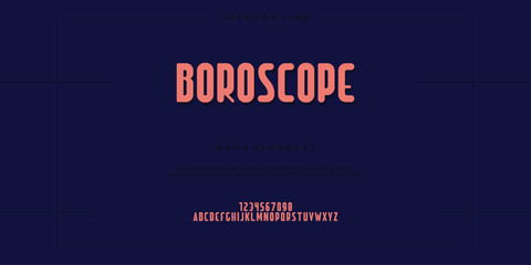 Abstract minimal modern alphabet fonts. Typography technology vector illustration