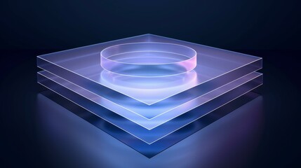 Hologram displays 3D depth by layering projections, Ai Generated