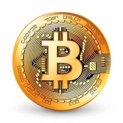 Explore the world of Bitcoin Real coin representing digital wealth, Ai Generated.