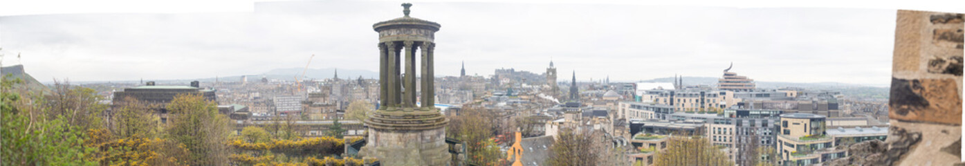 Panoramic view of Edinburgh from Calton Hill