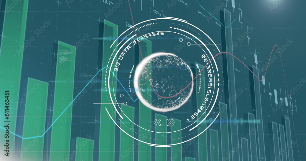 Aufkleber image of data processing and scope scanning