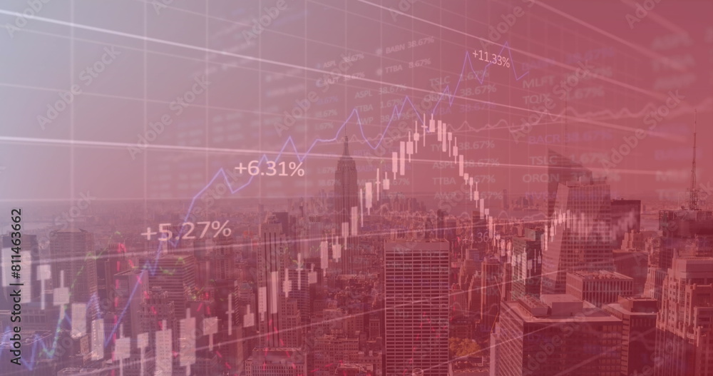Poster image of data processing over cityscape