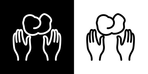 Cooking icon. Cook. Food icon. Cooking utensil icon. Kitchen tool icon. Black icon. Silhouette icon.