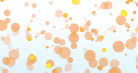 Image of colourful spots over white background