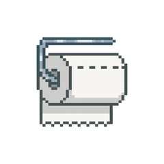 Toilet paper roll, pixel art object