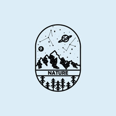Adventure Monoline Outdoor Badge Design
