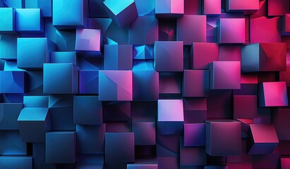 Technological patterns, with gradient blue and purple theme, abstract background, created with AI