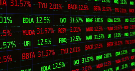 Image of data processing over black background