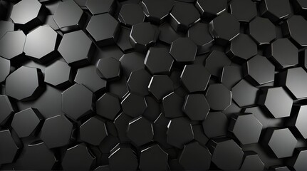 Hexagonal abstract metal background with light.