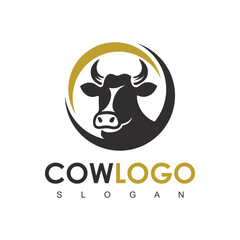 Cow Logo. Premium Cow farm product logo design vector. Vintage Cattle Angus Beef logo