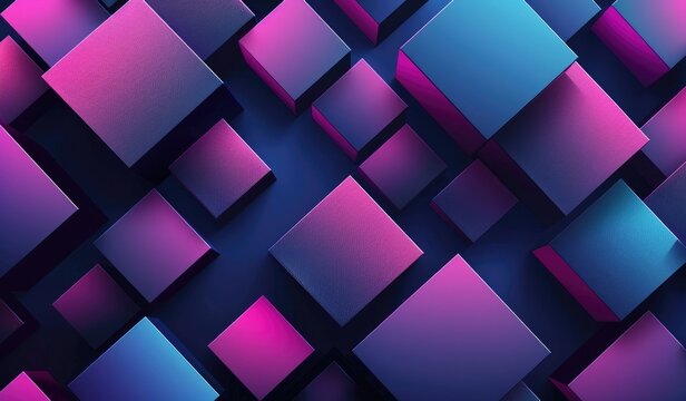 Technological patterns, with gradient blue and purple theme, abstract background, created with AI
