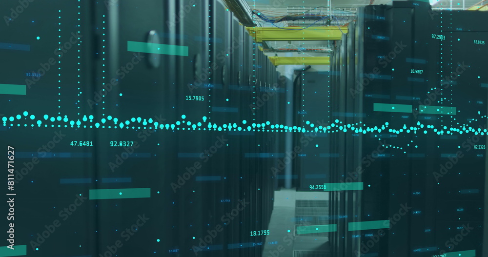 Poster image of data processing over computer servers