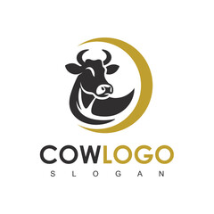 Cow Logo. Premium Cow farm product logo design vector. Vintage Cattle Angus Beef logo