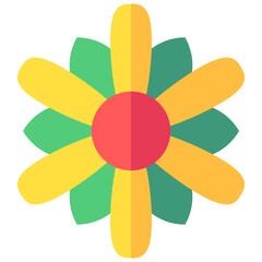 flower multi color icon, related to thanksgiving theme.