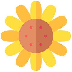 sun flower, multi color icon, related to thanksgiving theme.