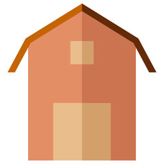 barn multi color icon, related to thanksgiving theme.
